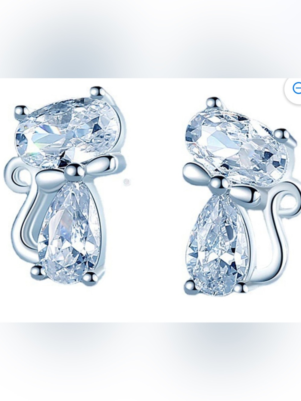 🌷5/25$ cute Little zircon cat studs earrings